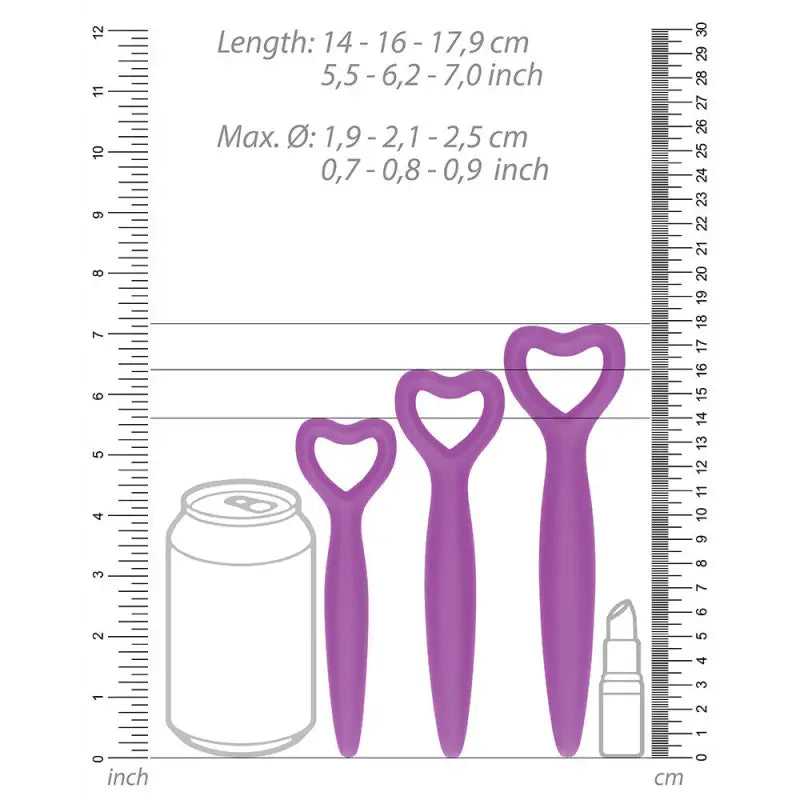 Experience Bliss with the Ouch Silicone Vaginal Dilator Set Purple