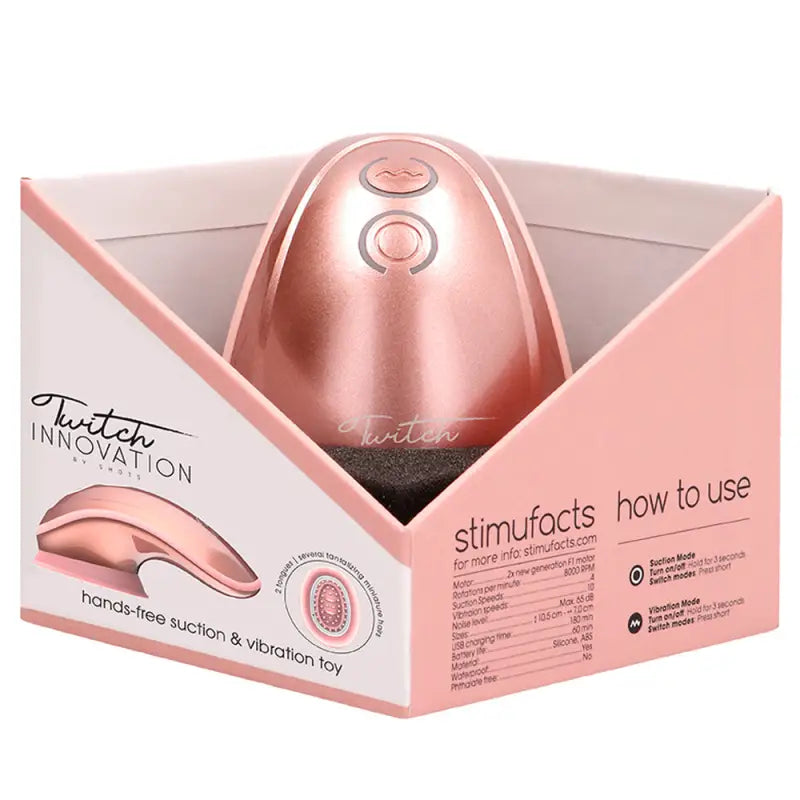 Experience Bliss with the Twitch Rose Gold Hands Free Suction Vibration Toy