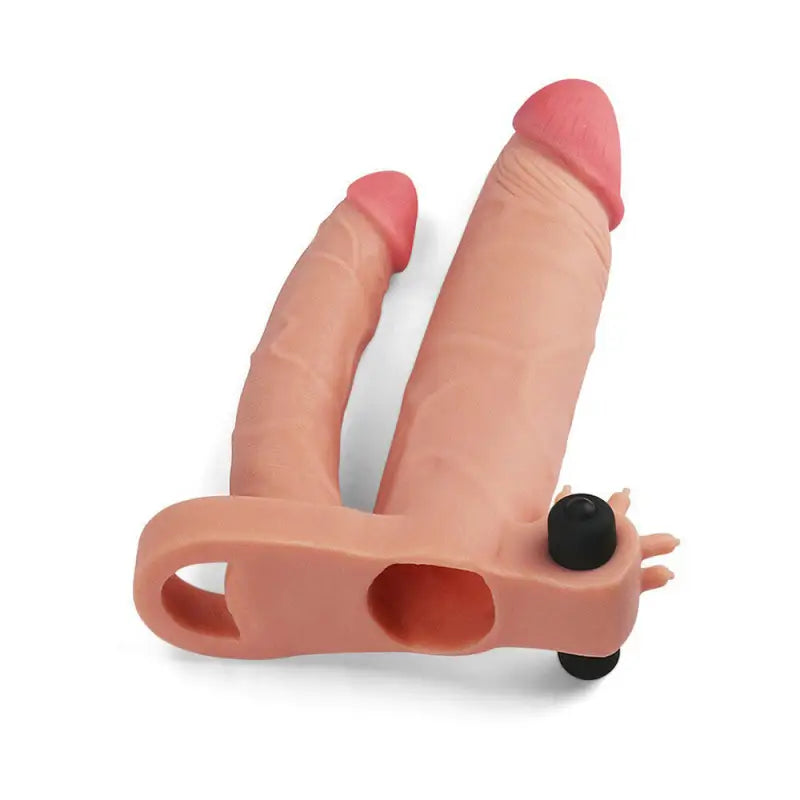 Experience Ecstasy with the Inch Vibrating Double Pleasure Extender