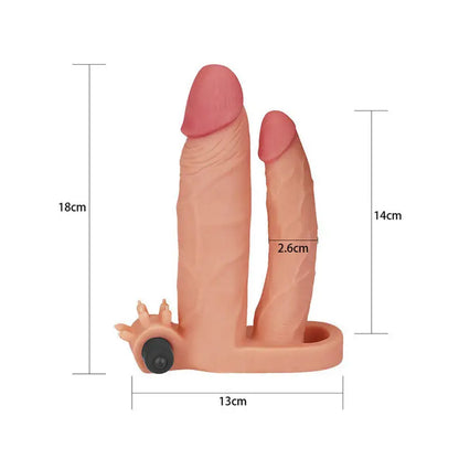 Experience Ecstasy with the Inch Vibrating Double Pleasure Extender