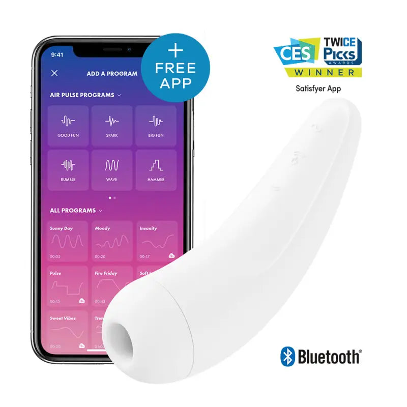 Satisfyer App Enabled Curvy 2+ White