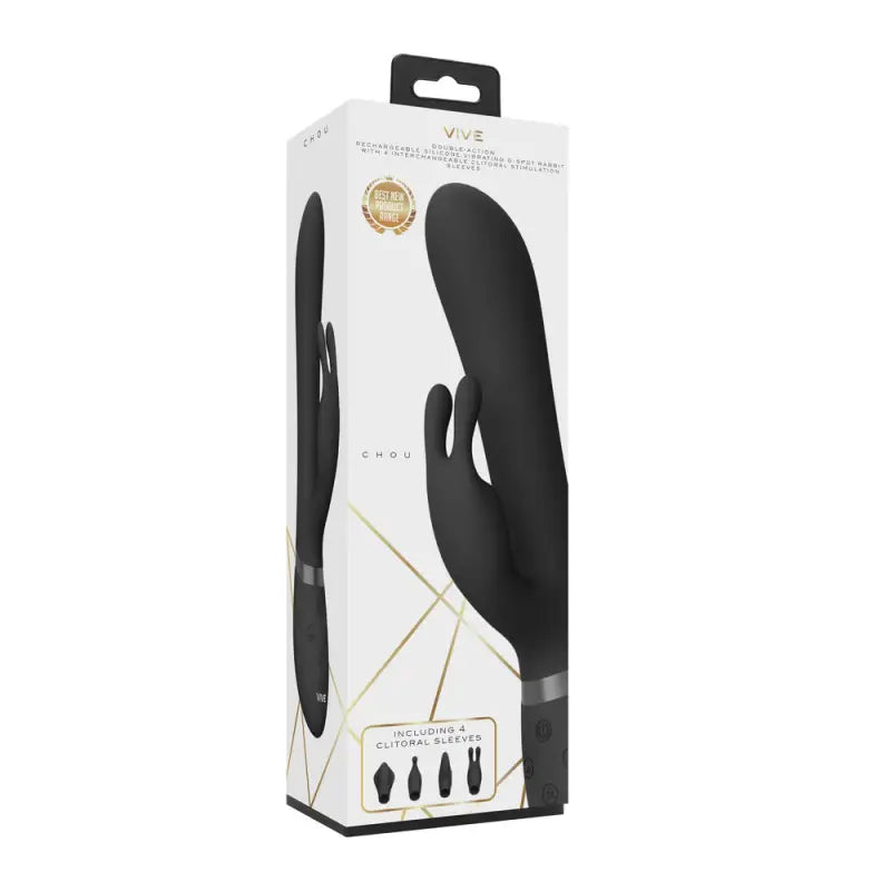 Experience Ecstasy with Vive Chou Double Action Interchangeable Rabbit Vibrator