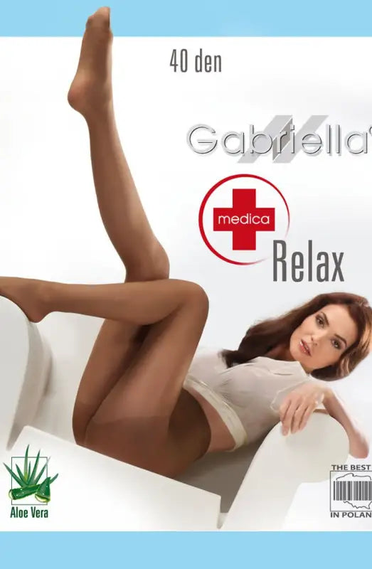 Experience Elegance with Gabriella Classic Medica Relax Tights Gazela Beige