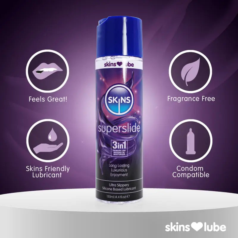 Skins Superslide Silicone Based Lubricant 4.4 fl oz (130ml)