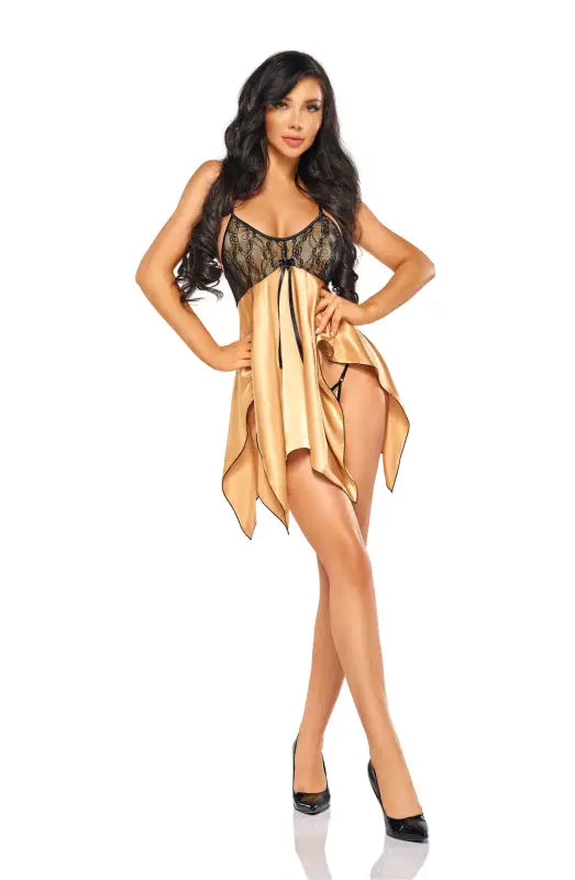 Experience Elegance with the Beauty Night BN6644 Julieta Chemise Gold