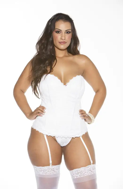 Experience Elegance with the Hollywood X26918 Ultimate Lace Corset White