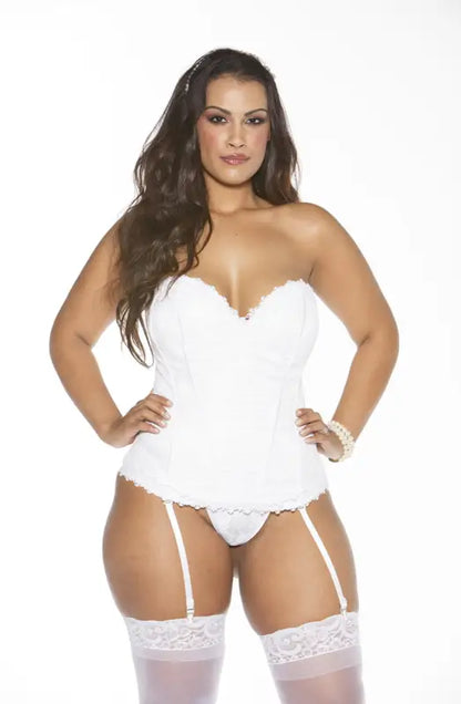 Experience Elegance with the Hollywood X26918 Ultimate Lace Corset White