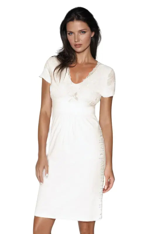 Experience Elegance with the Irall Gia Cream Nightdress