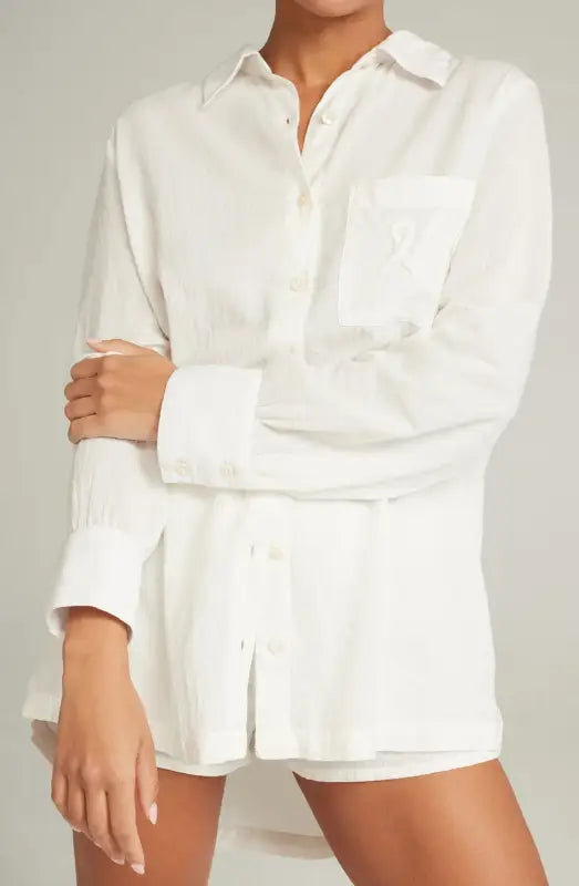 Experience Elegance with the Midi Shirt Organic Cotton White