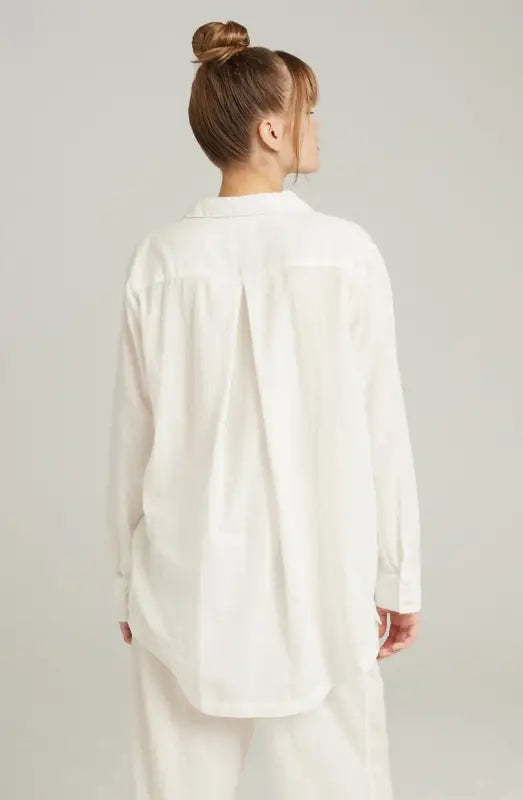 Experience Elegance with the Midi Shirt Organic Cotton White