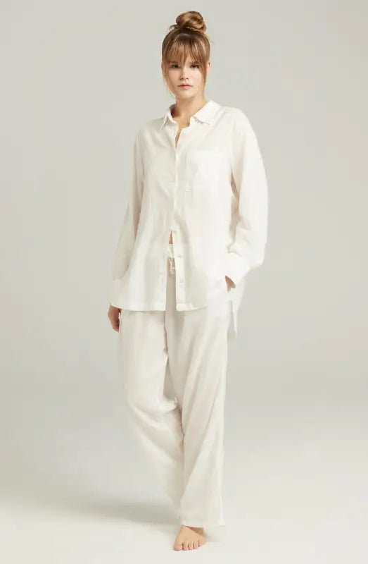 Experience Elegance with the Midi Shirt Organic Cotton White