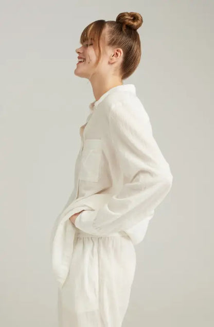 Experience Elegance with the Midi Shirt Organic Cotton White