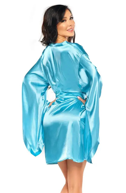 Experience Elegance with the Samira Peignoir Turquoise from Beauty Night BN6666 - One Size (S-L)