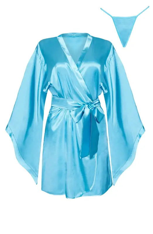 Experience Elegance with the Samira Peignoir Turquoise from Beauty Night BN6666 - One Size (S-L)