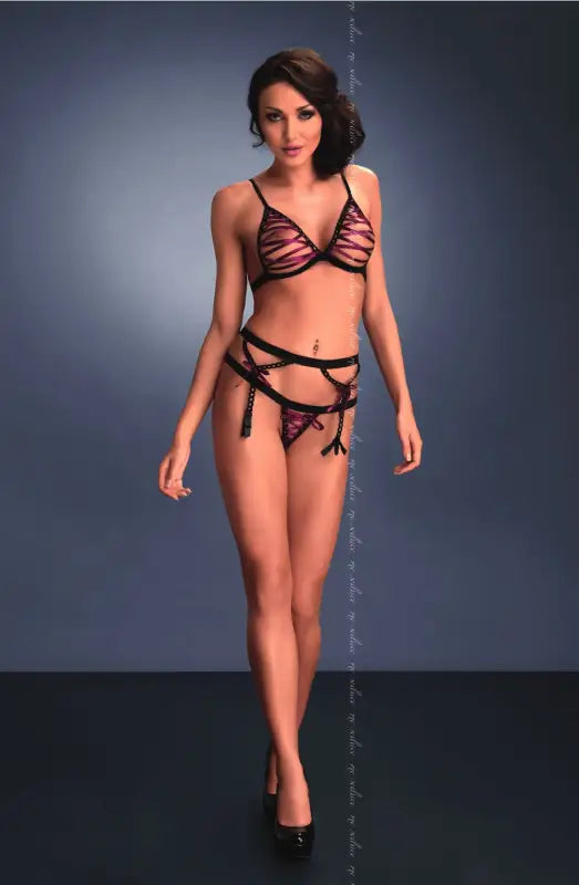 Experience Elegance with the Seduce Rosa Black Halter Neck Bra Set - L/XL