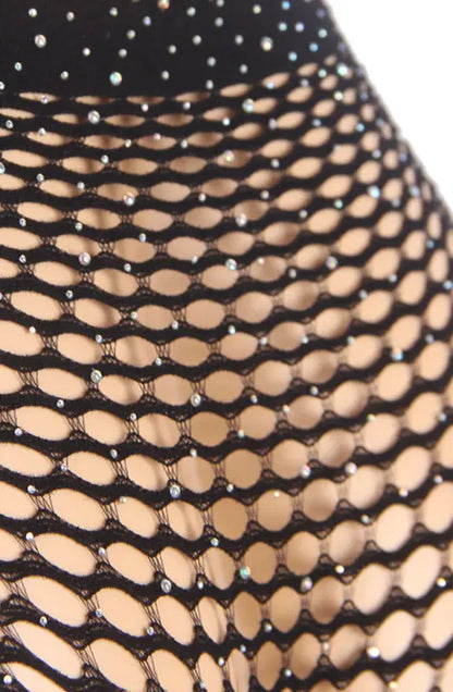 Experience Elegance with the YesX YX818 Set in Shimmering Halter Neck Fishnet Design