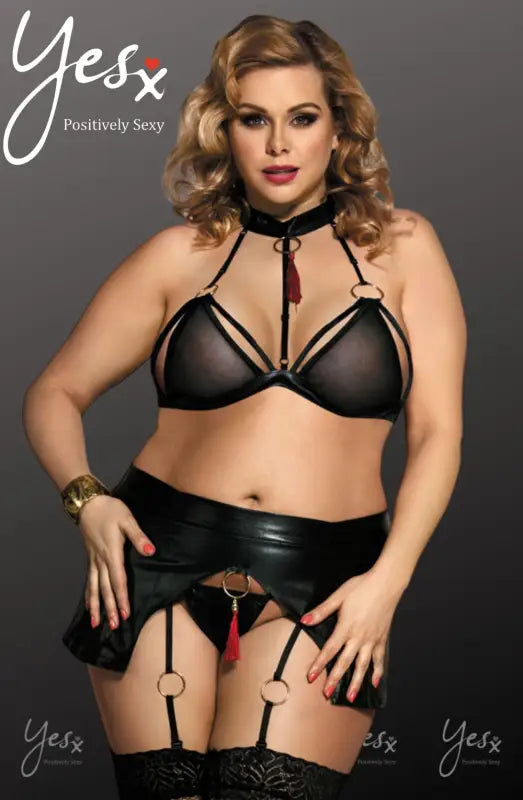 Experience Elegance with the YesX YX823Q Bra Set in Black