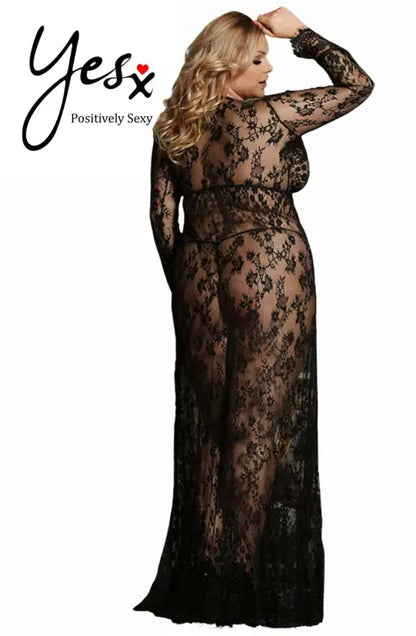 Experience Elegance with the YesX YX826Q Long Gown and Thong Set