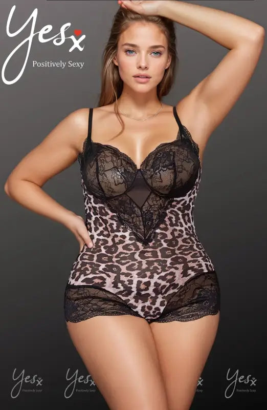 Experience Elegance with the YesX YX854Q Leopard Bodysuit