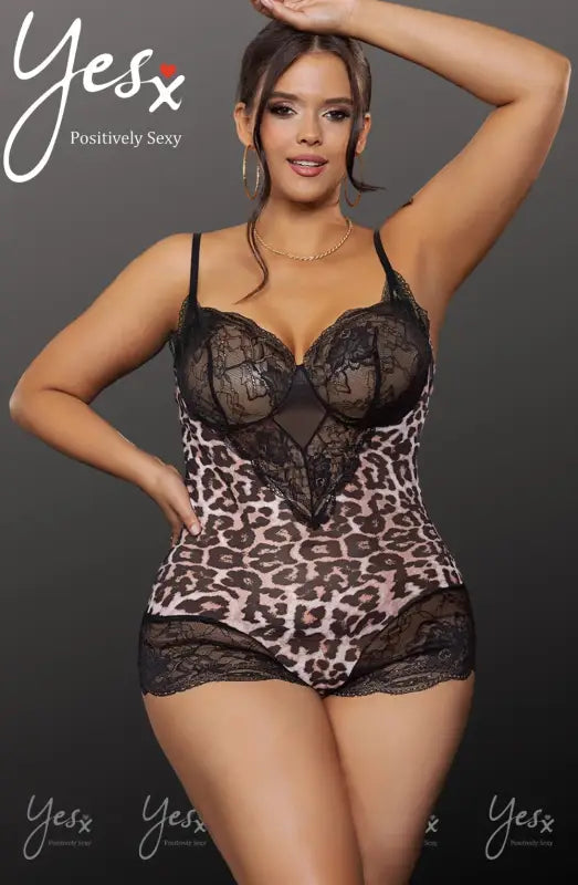 Experience Elegance with the YesX YX854Q Leopard Bodysuit