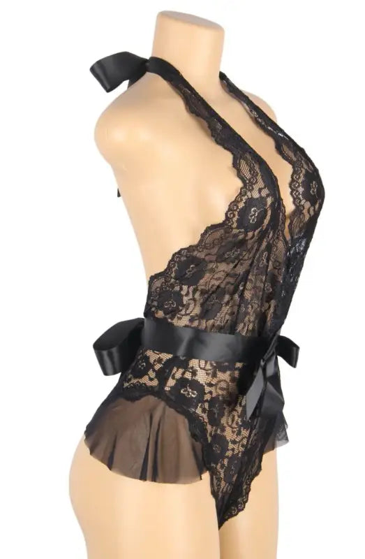 Experience Elegance with the YesX YX857 Black Teddy and Distinctive Lace