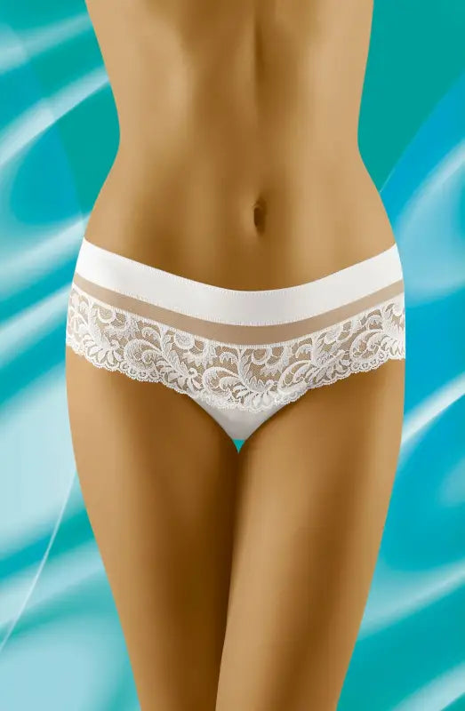 Experience Elegance with Wolbar Cantata White Combined Shorts Thong