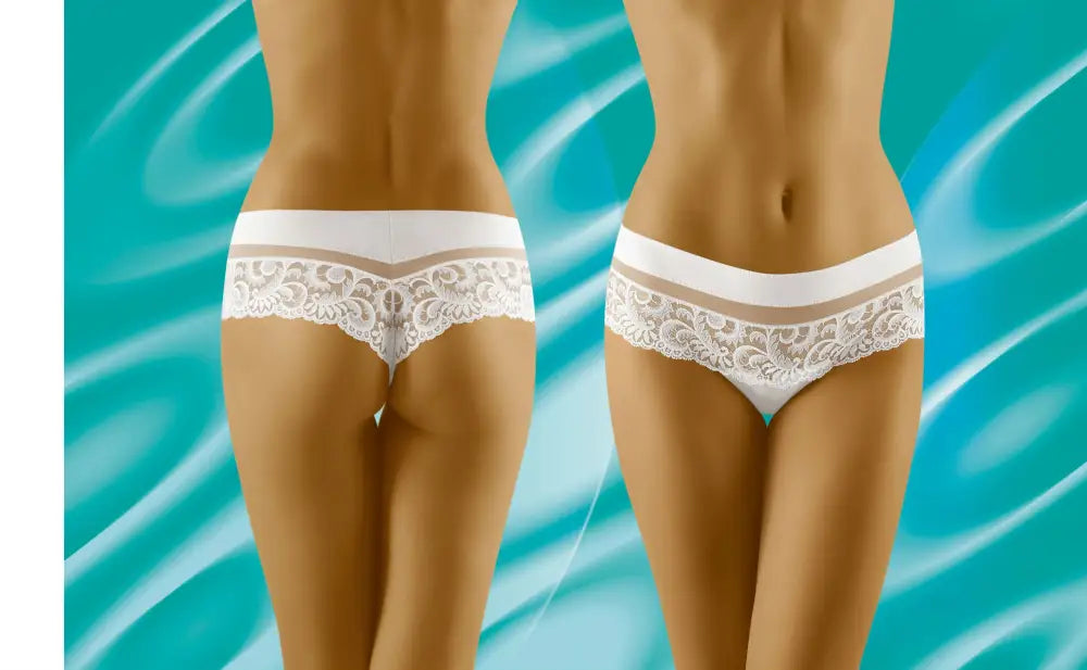 Experience Elegance with Wolbar Cantata White Combined Shorts Thong