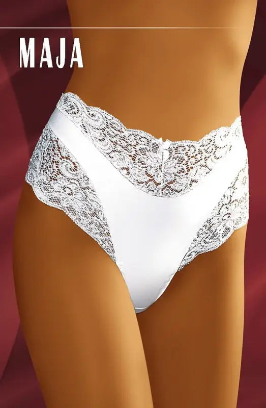 Experience Elegance with Wolbar Maja White Full Brief and Lovely Lace