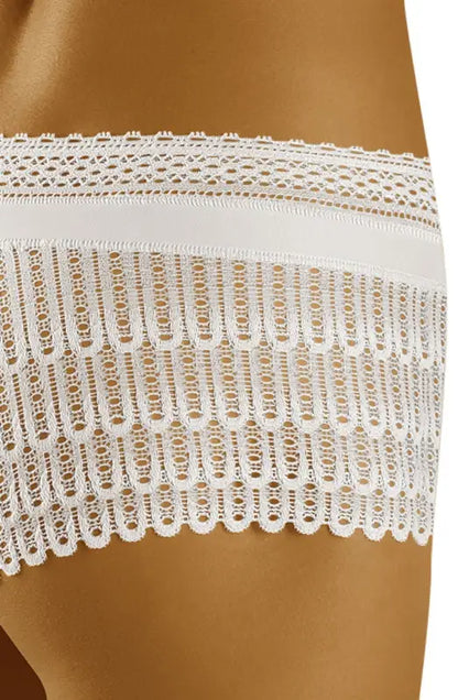 Experience Elegance with Wolbar Riki White Seductive Shorts Richly Decorated