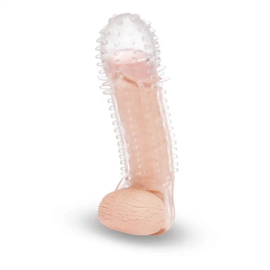 Experience Enhanced Pleasure with the Clear Textured Penis Extender