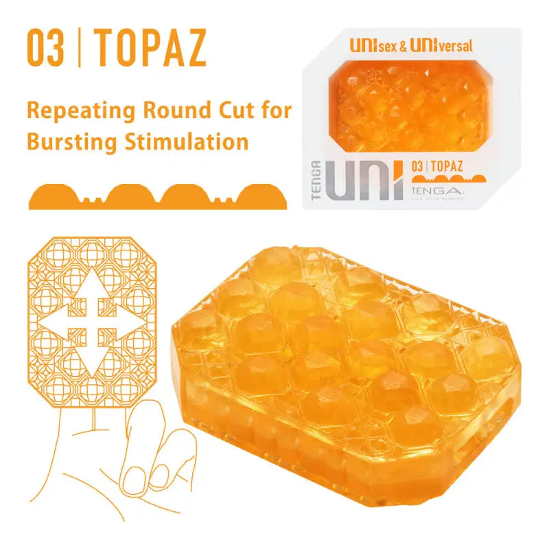 Experience Euphoria with the Tenga Uni Topaz Sleeve Masturbator