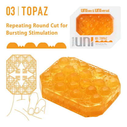 Experience Euphoria with the Tenga Uni Topaz Sleeve Masturbator