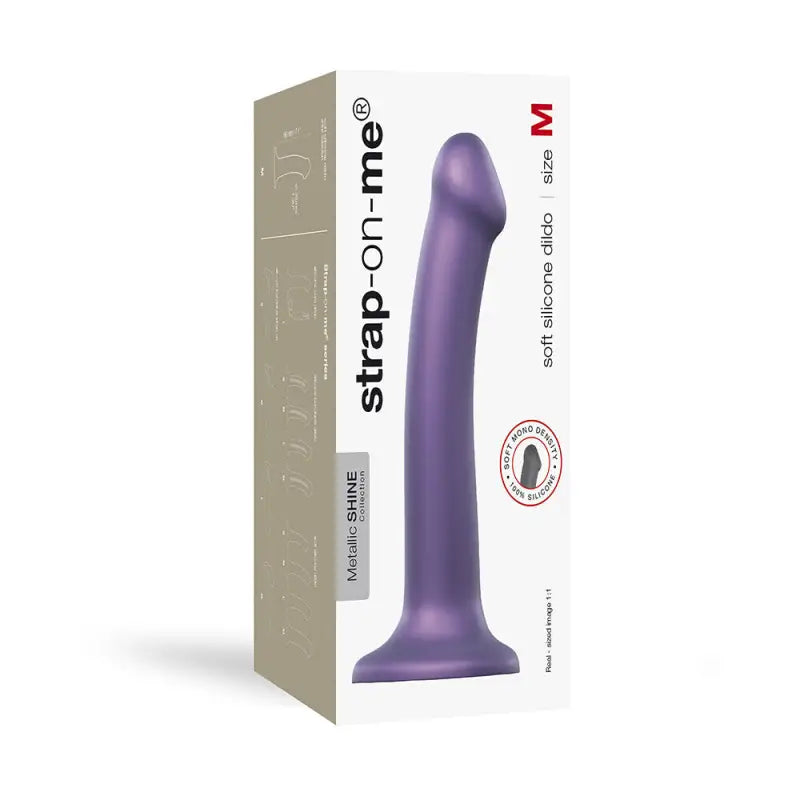 Experience Exquisite Pleasure with the Metallic Shine Dildo Medium Purple