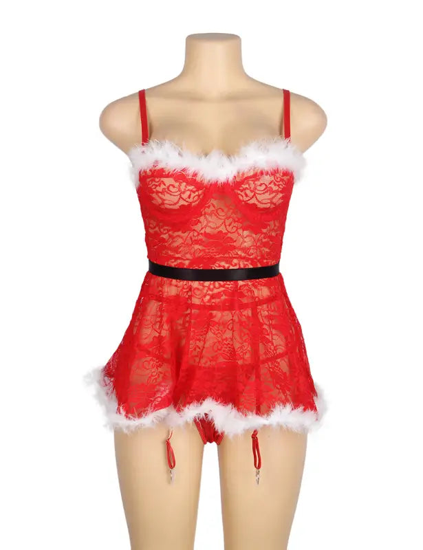 Experience Festive Seduction with YesX YX875 Christmas Sexy Babydoll