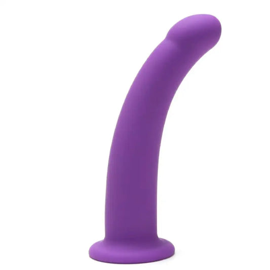 Experience Pleasure with the Me You Us 7 Inch Purple Curved Silicone Dildo