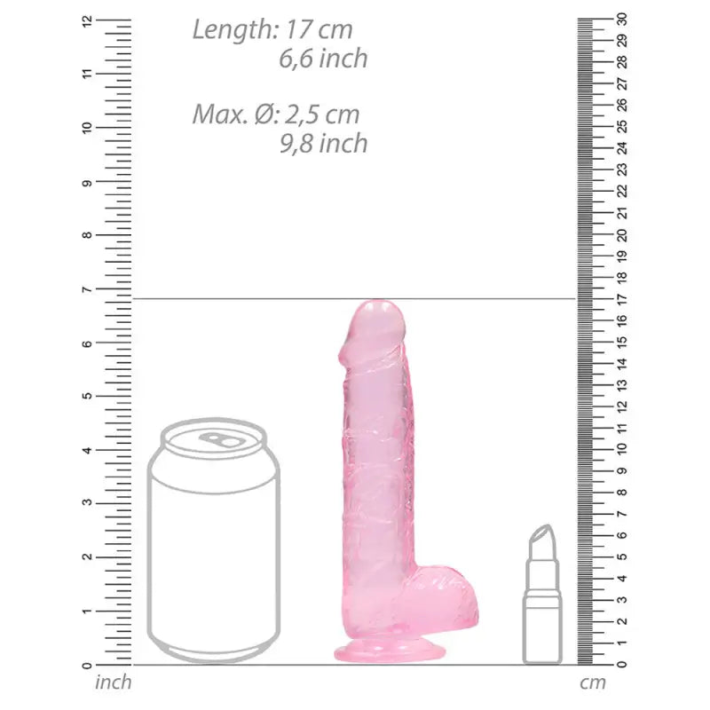 Experience Pleasure with the Pink Realistic Crystal Clear Dildo