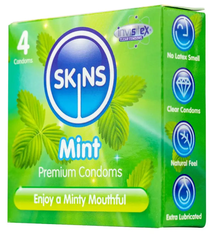 Skins Condoms Mint 4 Pack - International 1