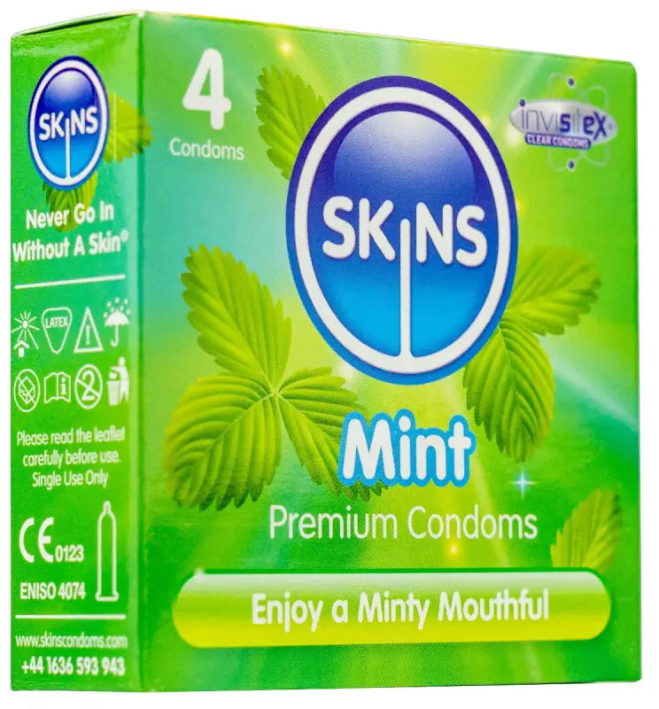 Skins Condoms Mint 4 Pack - International 1