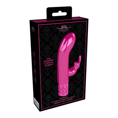 Experience Royal Gems Dazzling Rechargeable Rabbit Bullet in Pink