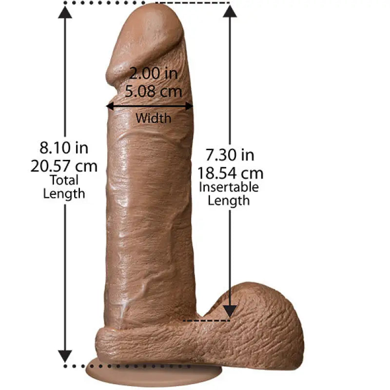 Experience the Realistic Cock 8 Inch Dildo Flesh with Suction Cup Attachment