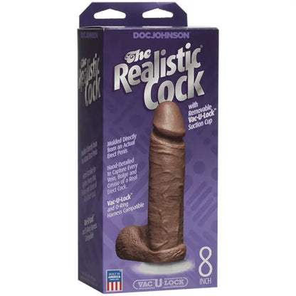 Experience the Realistic Cock 8 Inch Dildo Flesh with Suction Cup Attachment