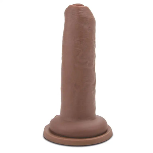 Experience the Uncut Ultra Cock 6 Inch Dildo Flesh Brown for Ultimate Pleasure