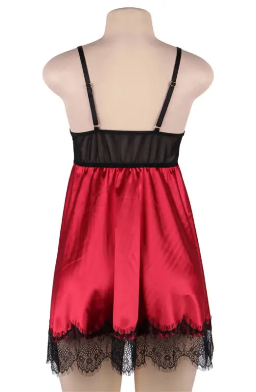 Experience Timeless Elegance with YesX YX832 Babydoll in Flowing Red Satin