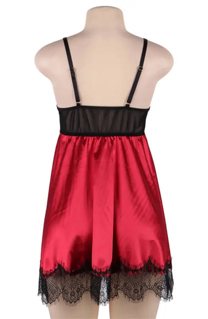 Experience Timeless Elegance with YesX YX832 Babydoll in Flowing Red Satin