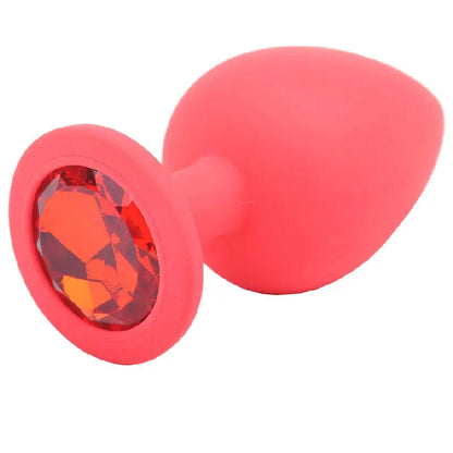 Experience Ultimate Pleasure with a Large Red Jewelled Silicone Butt Plug