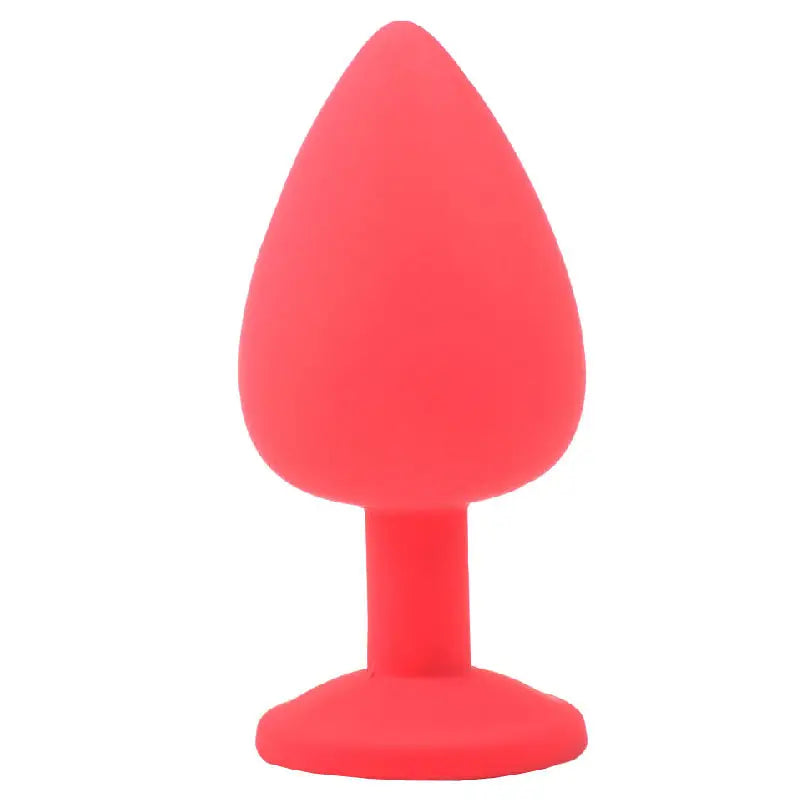 Experience Ultimate Pleasure with a Large Red Jewelled Silicone Butt Plug