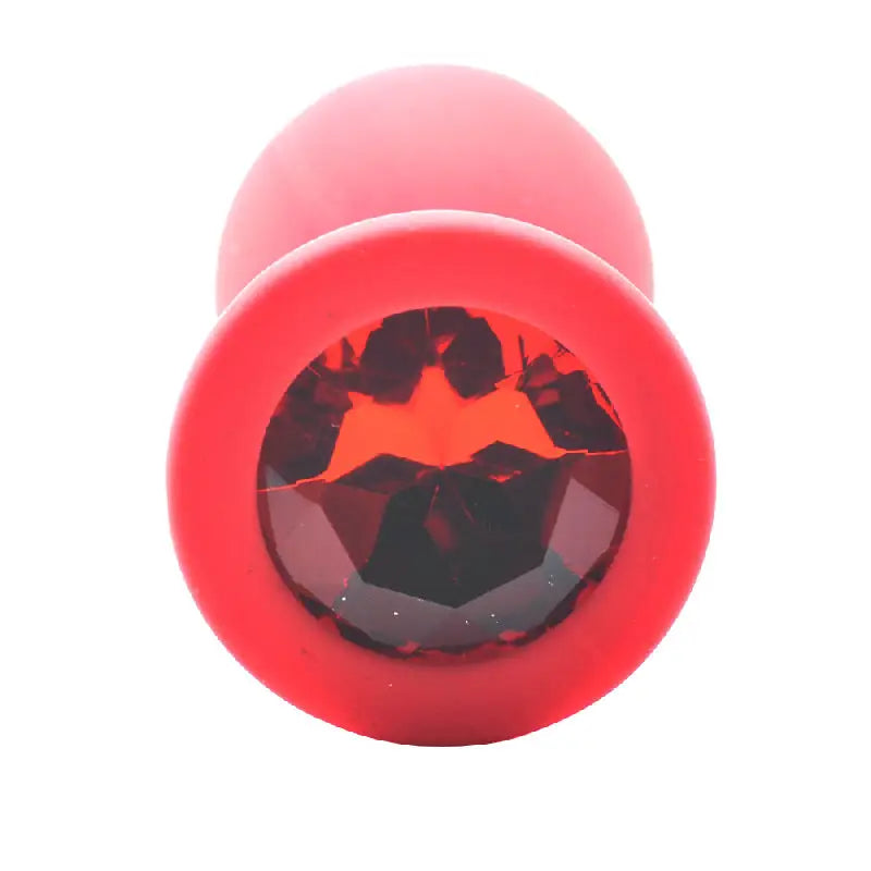 Experience Ultimate Pleasure with a Large Red Jewelled Silicone Butt Plug