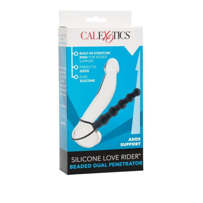 Experience Ultimate Pleasure with Love Rider Beaded Dual Black Penetrator