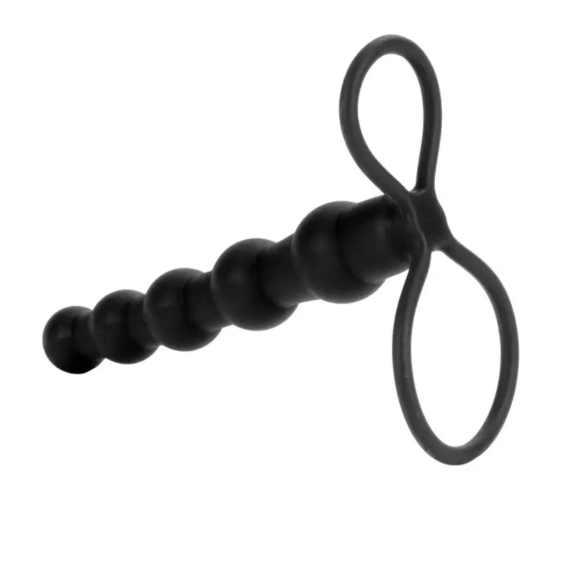 Experience Ultimate Pleasure with Love Rider Beaded Dual Black Penetrator