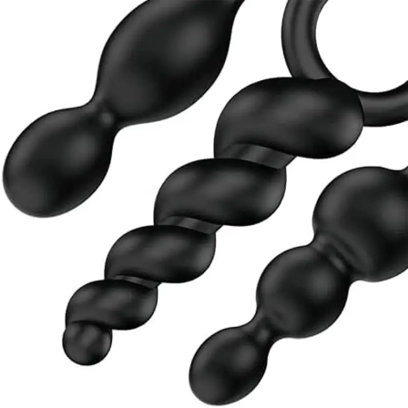 Experience Ultimate Pleasure with Satisfyer Booty Black Anal Plugs